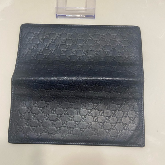 Gucci Wallet navy blue. Long micro GG wallet. Luxury leather - Picture 13 of 13